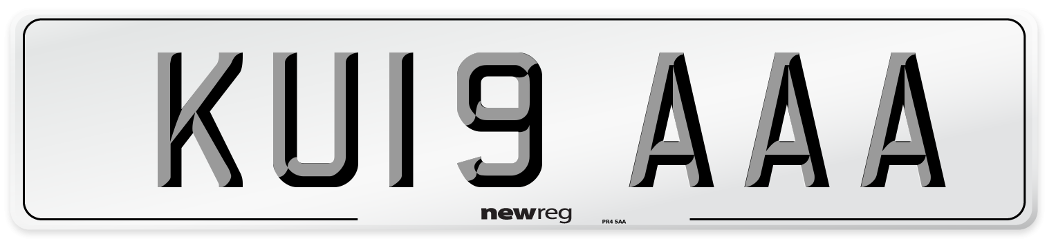 KU19 AAA Number Plate from New Reg